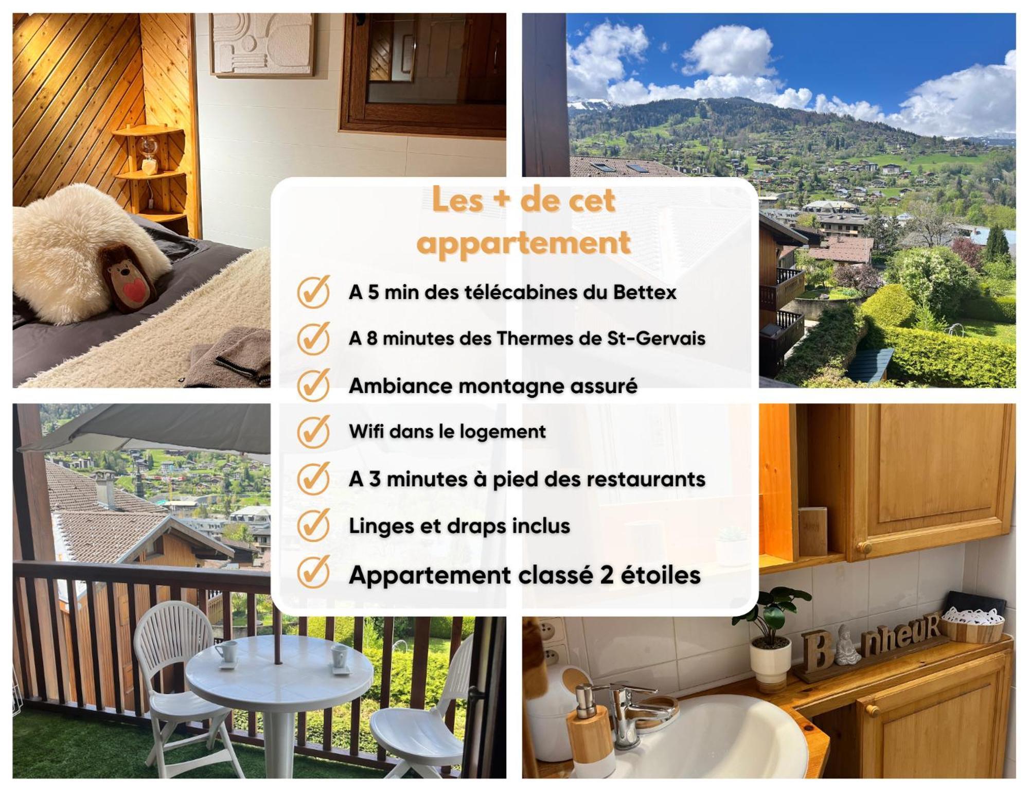 Ski Ou Thermes? Un Appt Cabine Avec Vue Magnifique Saint-Gervais-les-Bains Eksteriør billede